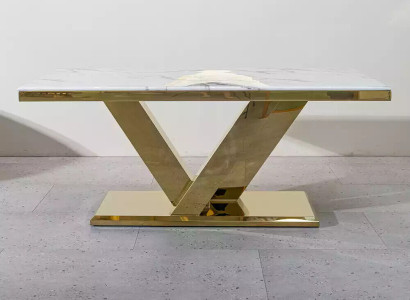 Eszimmer Möbel Designer Esstisch Edelstahltisch Gold Moderne Tische